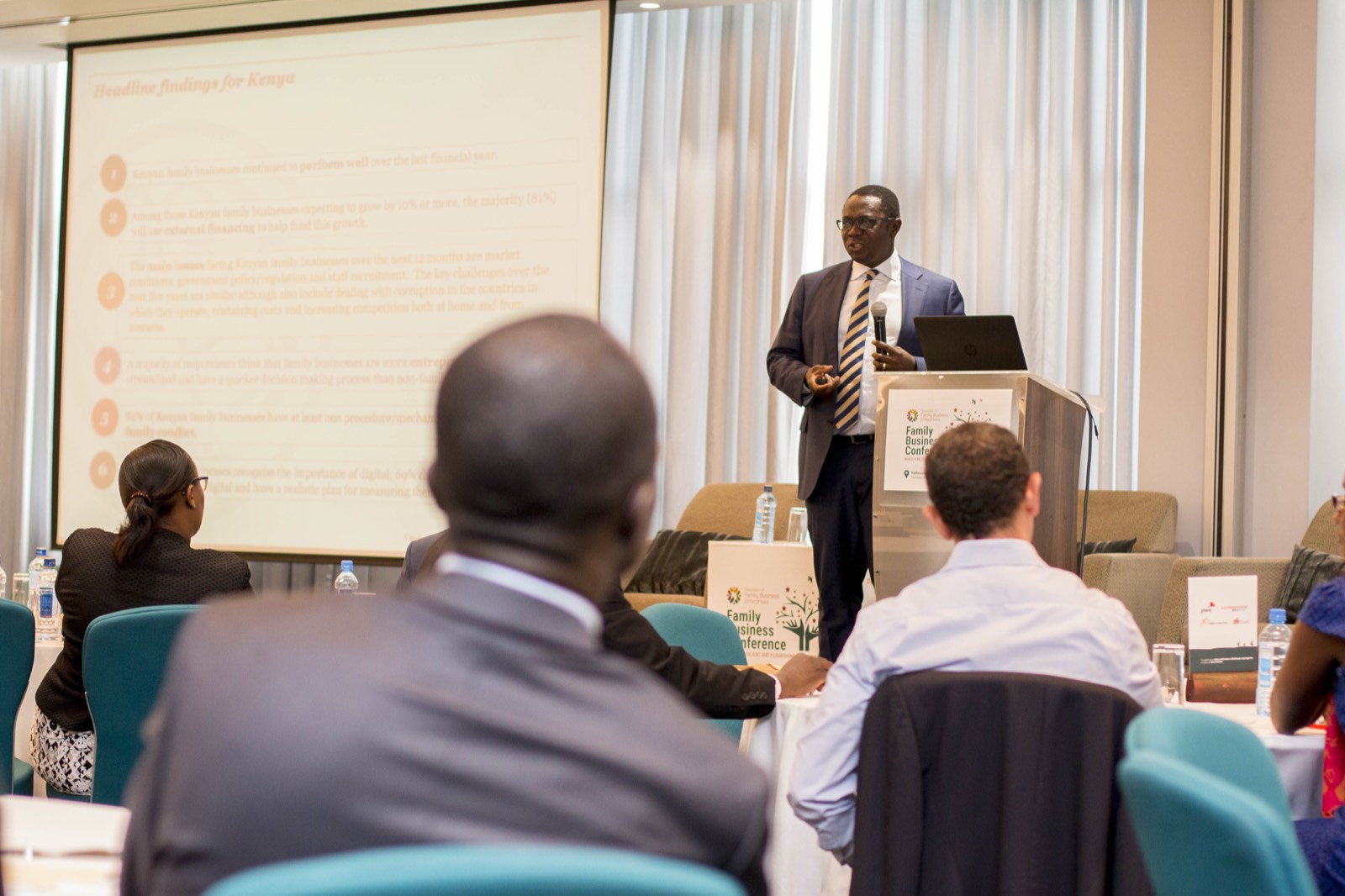 Guest speaker presenting to delegates at the Family Business Conference 2018