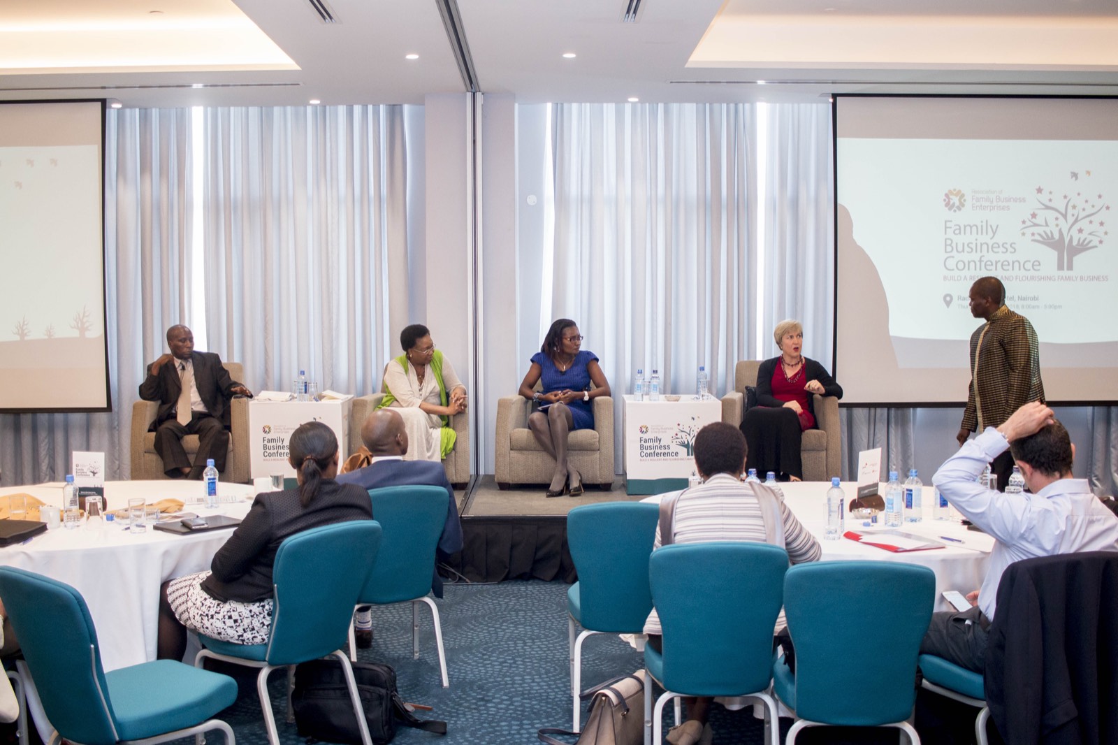 Panellists on stage at the Family Business Conference 2018